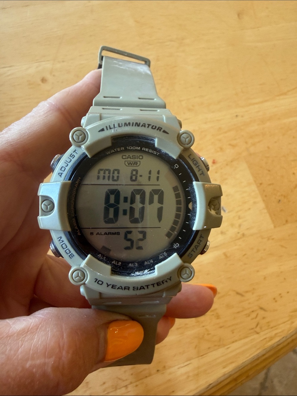 Casio Illuminator Digital Watch Set - Black and Light Gray🧭⌚️⏱️ - Picture 6 of 7